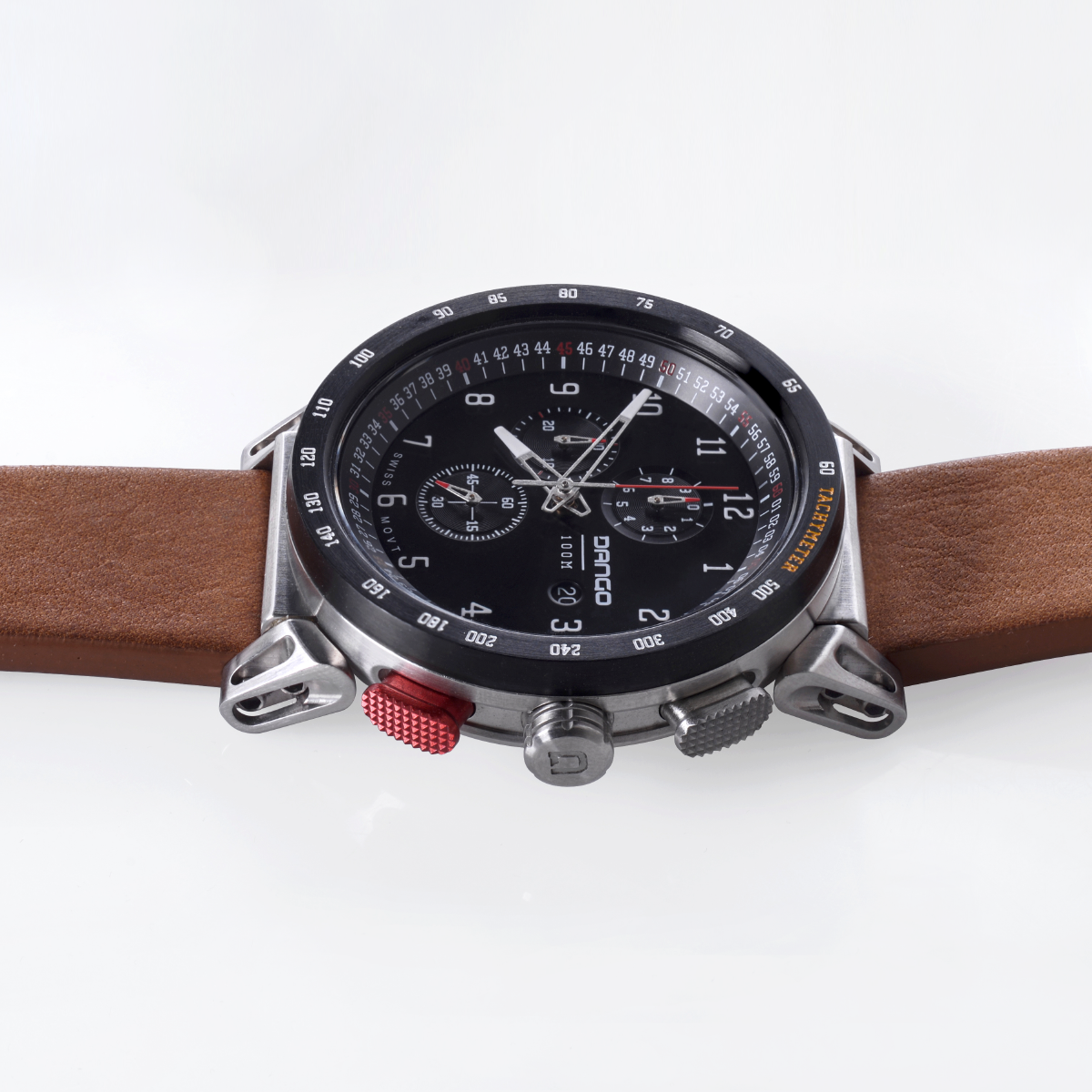 CR-01 - CHRONO WATCH WITH HORWEEN LEATHER STRAPS DangoProducts