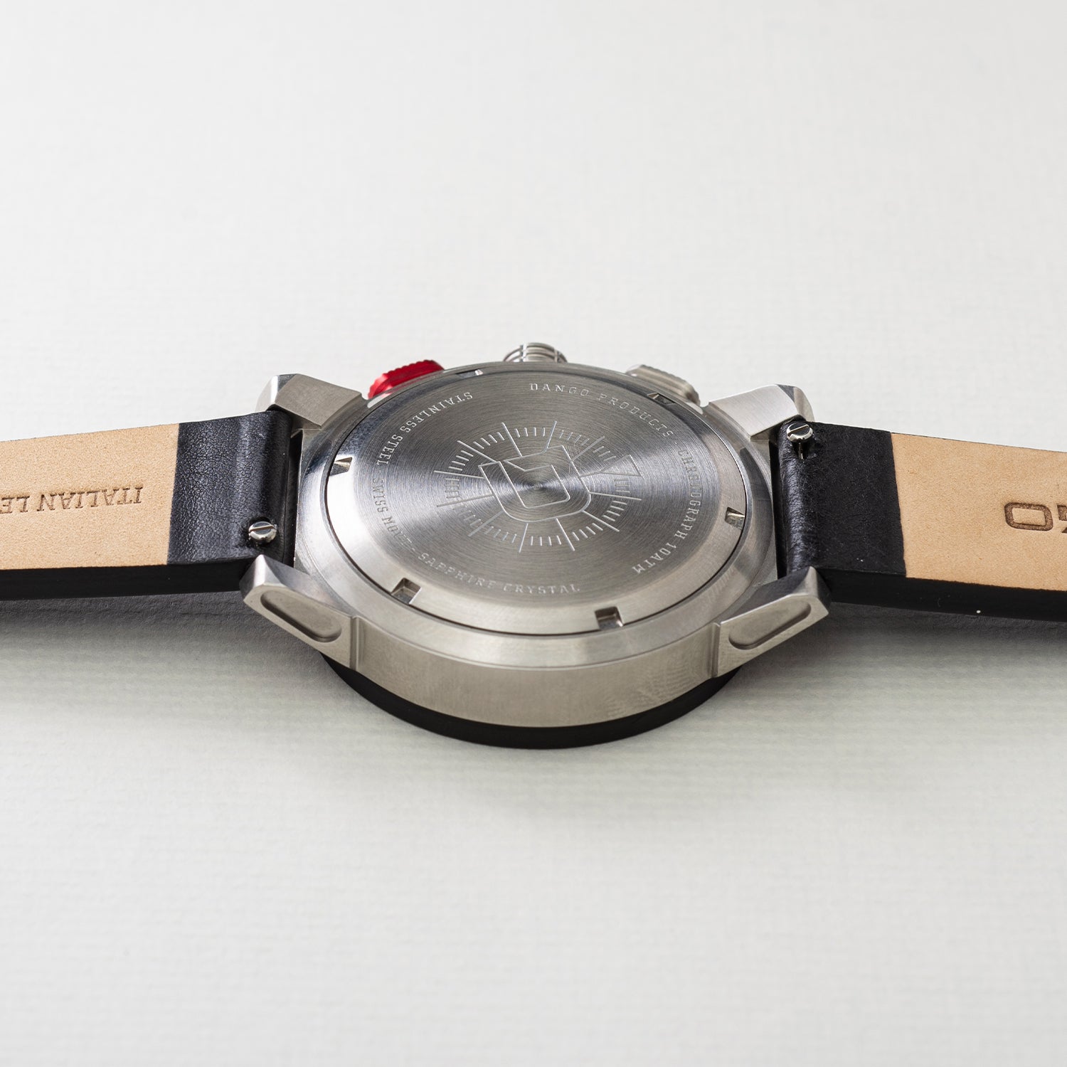 CR-01 - CHRONO WATCH WITH ITALIAN LEATHER STRAP - JET BLACK - Dango ...