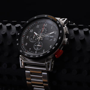 CR-01 - CHRONO WATCH WITH METAL BRACELET & MICRO ADJUSTMENT BUCKLE DangoProducts