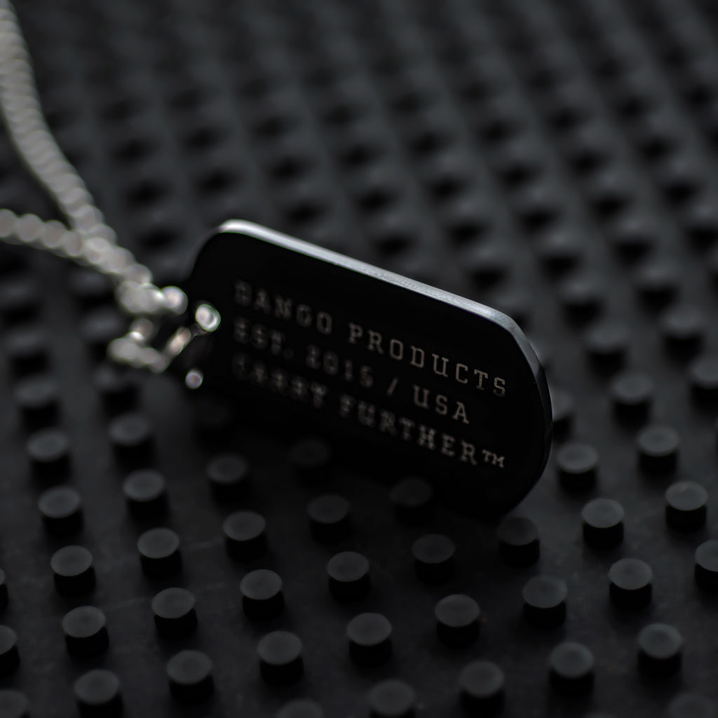 Black Aluminum Military Dog Tag by Quick-Tag