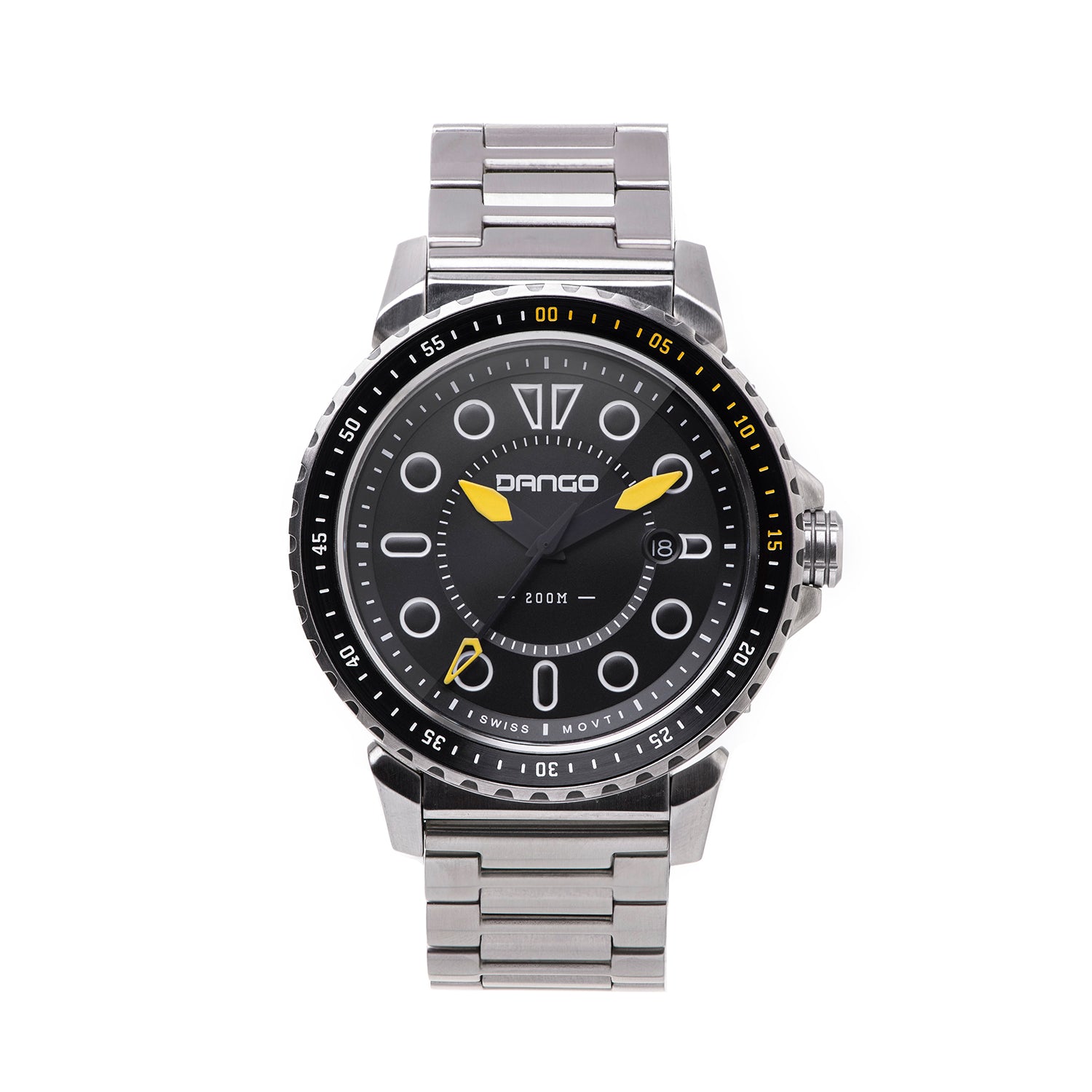 DV-01 - DIVE WATCH WITH METAL BRACELET & MICRO ADJUSTMENT BUCKLE DangoProducts