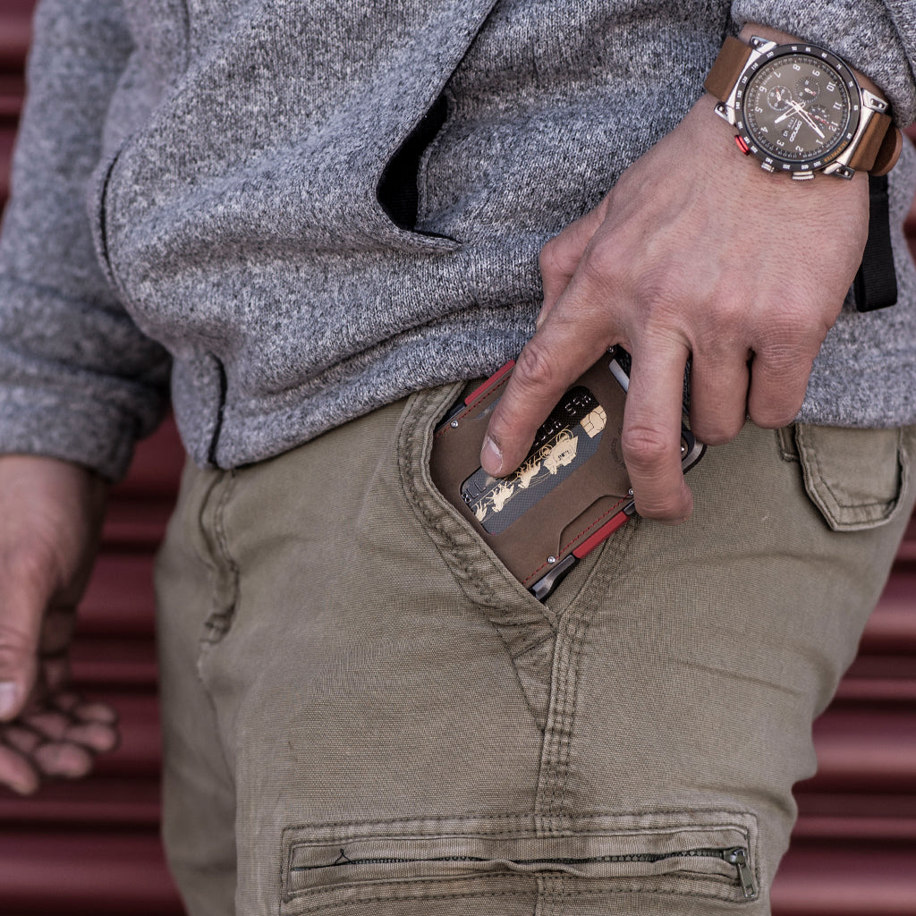 M1 MAVERICK™ BIFOLD WALLET - SPECIAL EDITION SLATE GREY - 4 POCKET BIFOLD LEATHER DangoProducts