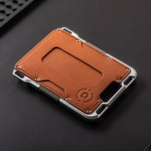 M1 MAVERICK™ WALLET - SPECIAL EDITION - WHISKEY BROWN - RAW ALUMINUM Dango Products