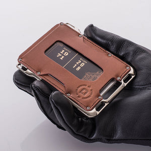 M2 MAVERICK™ WALLET - NICKEL PLATED - HAND POLISHED - SINGLE POCKET LEATHER DangoProducts