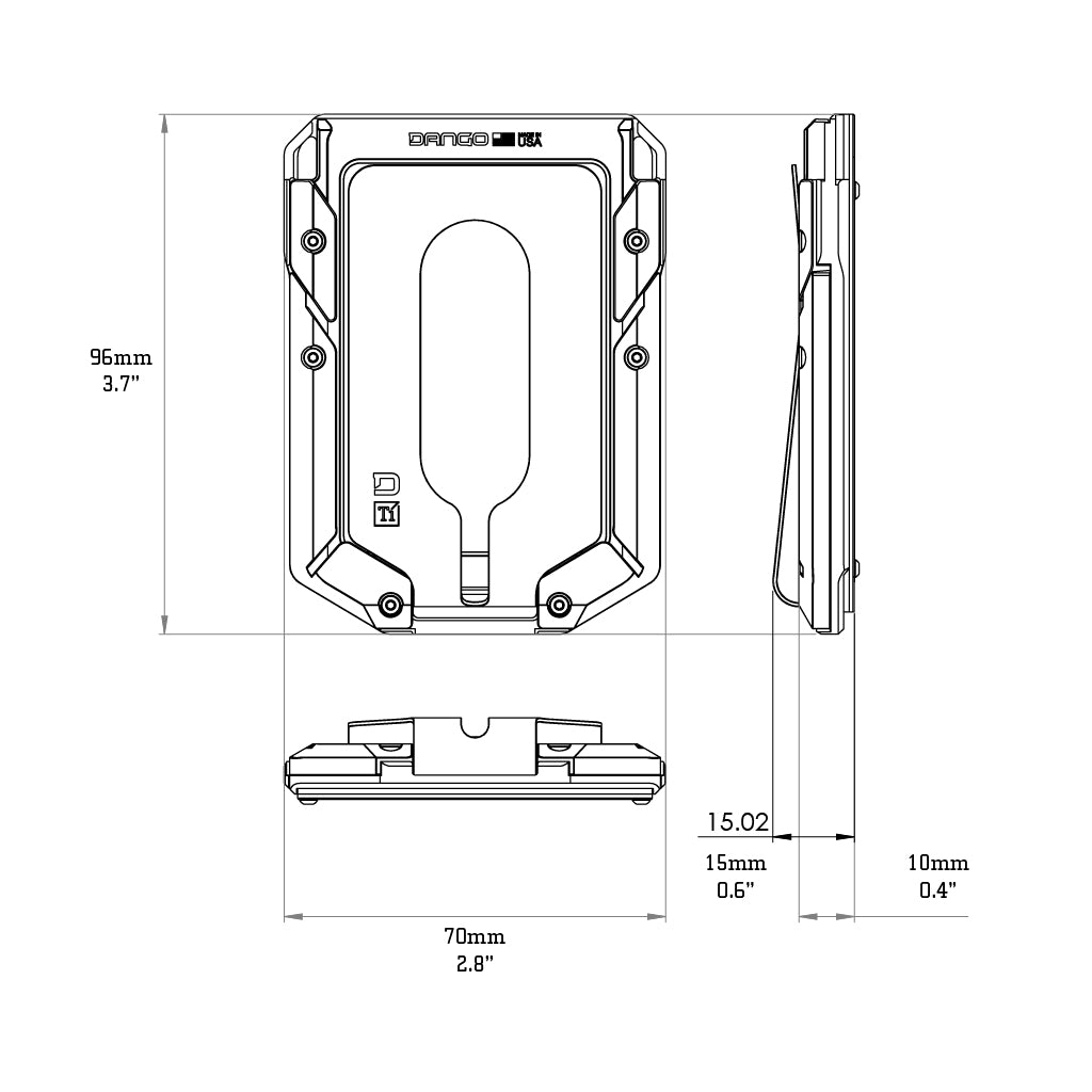 M4 MAVERICK™ RAIL WALLET with TITANIUM CLIP DangoProducts