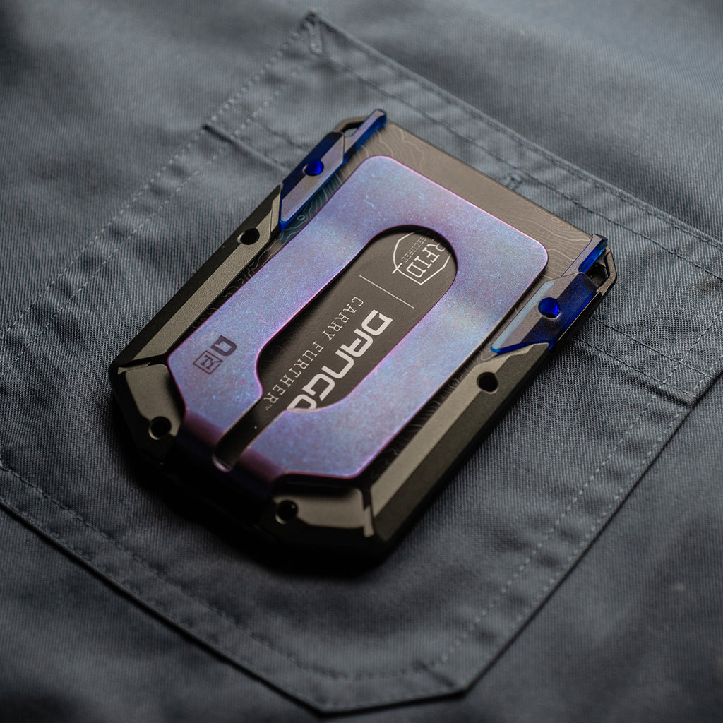 M4 SPECIAL EDITION MAVERICK™ RAIL WALLET with BURPLE ANODIZED TITANIUM CLIP DangoProducts