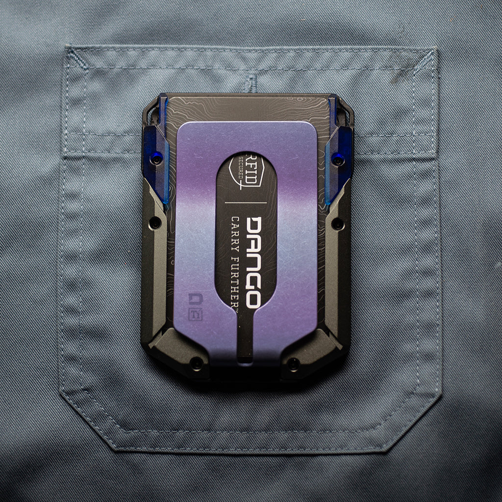 M4 SPECIAL EDITION MAVERICK™ RAIL WALLET with BURPLE ANODIZED TITANIUM CLIP DangoProducts