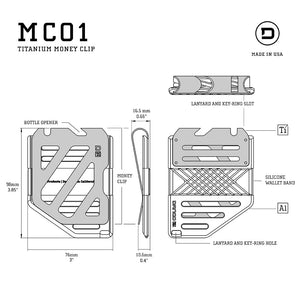 MC01 TITANIUM MONEY CLIP DangoProducts