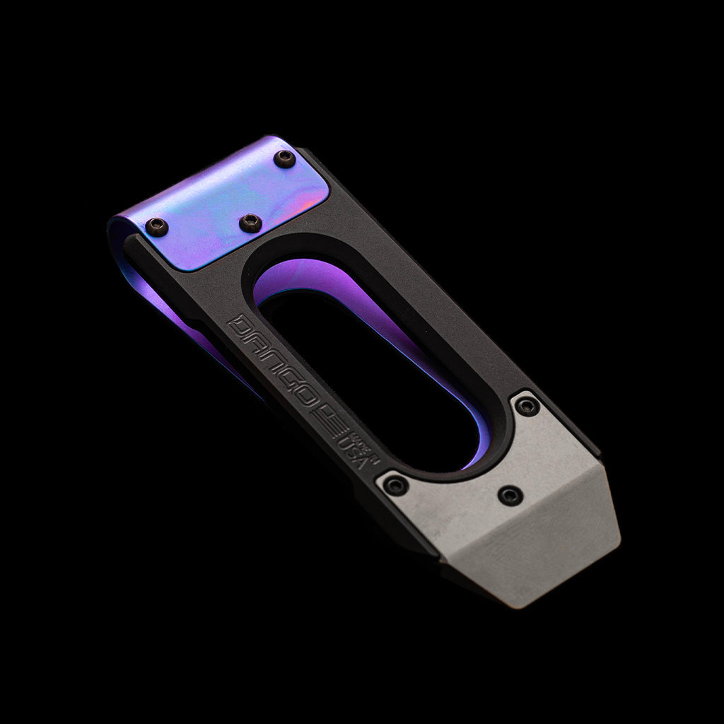 Rainbow Anodized Titanium Money Clip - Slim Stainless Steel Design, Perfect Groomsmen Gift