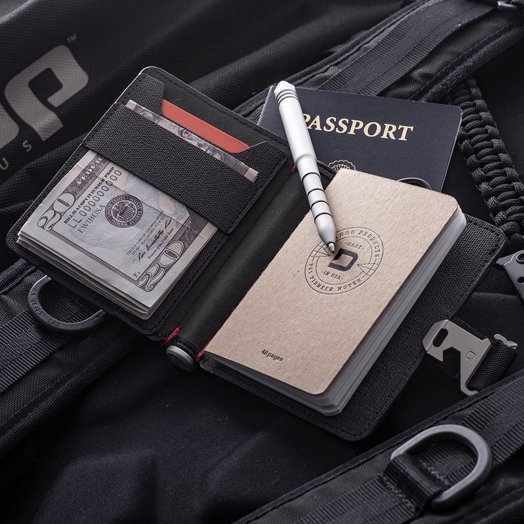 P01 PIONEER™ TRAVEL WALLET with PEN & NOTEBOOK DangoProducts
