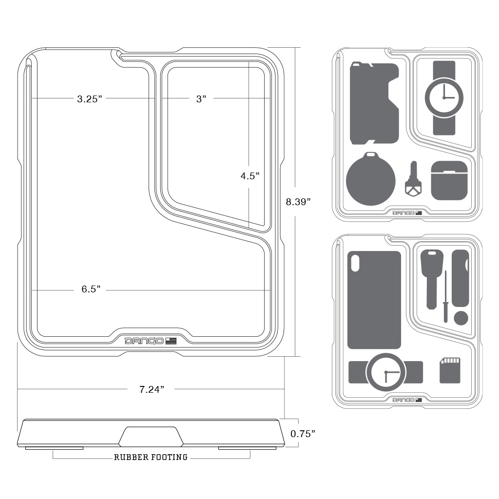 SIDE TRAY with DTEX PADS DangoProducts
