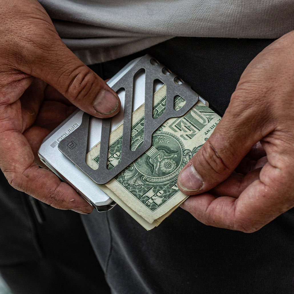SK1 SLIDE KICK WALLET WITH TITANIUM MONEY CLIP DangoProducts