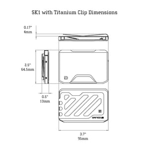 SK1 SLIDE KICK WALLET WITH TITANIUM MONEY CLIP DangoProducts