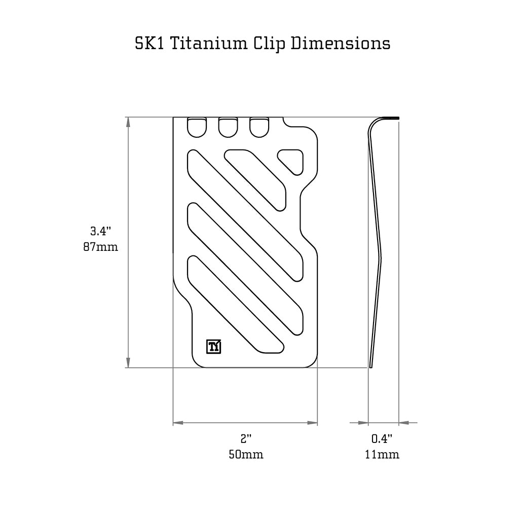 SK1 TITANIUM MONEY CLIP DangoProducts