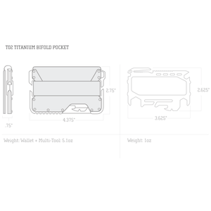 T02 TACTICAL™ TITANIUM WALLET - 3 POCKET BIFOLD DangoProducts