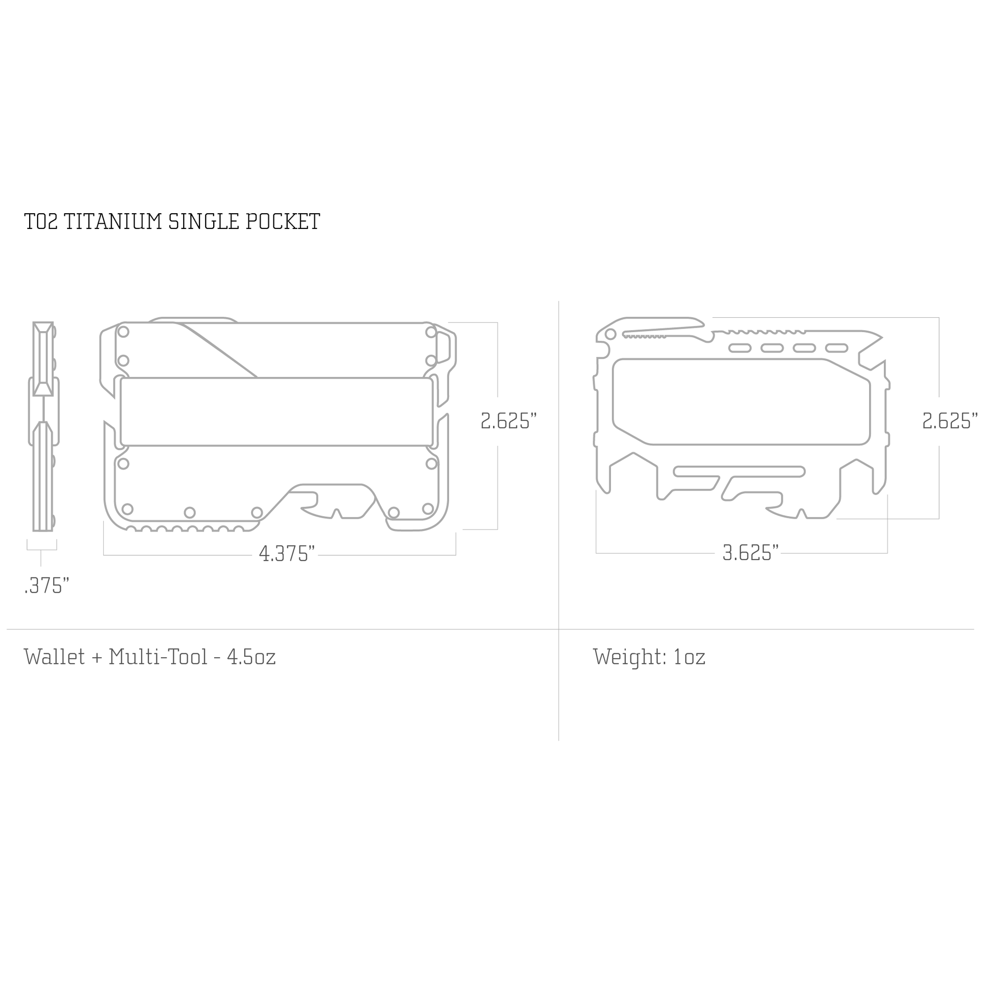 T02 TACTICAL™ TITANIUM WALLET - SINGLE POCKET DangoProducts